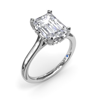 Timeless Hidden Halo Diamond Engagement Ring