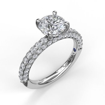 Diamond-Encrusted Engagement Ring