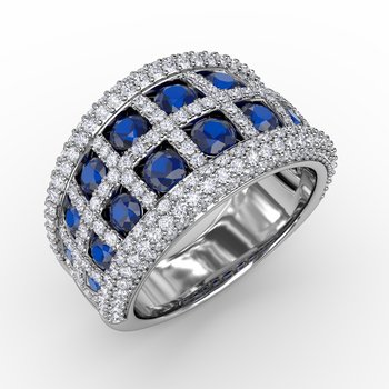 Bold and Beautiful Sapphire and Diamond Ring