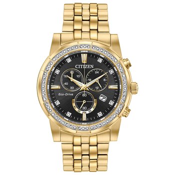 Eco-Drive Dress/Classic Crystal Mens Watch Stainless Steel