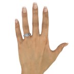 Fana Cushion Halo With Diamond And Gold Twist Engagement Ring