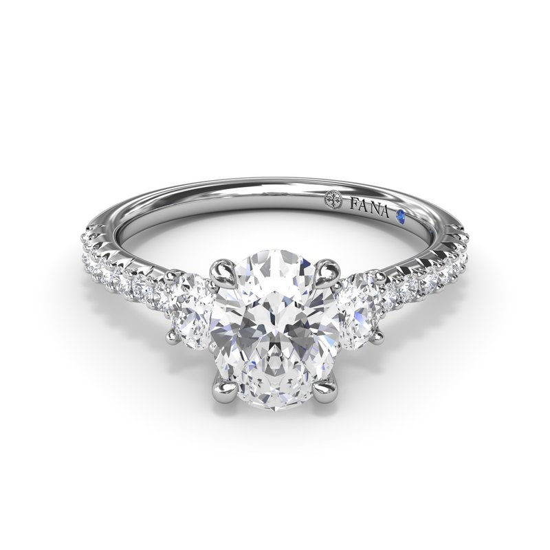Dynamic Trio Diamond Engagement Ring