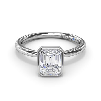 Modest Solitaire Diamond Engagement Ring