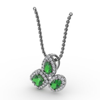 Never Dull Your Shine Emerald and Diamond Pendant