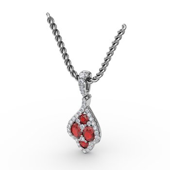 Precious Ruby and Diamond Pendant