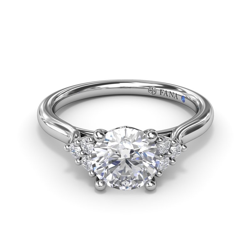 Fana Sophisticated Side Cluster Diamond Engagement Ring