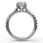 Fana Classic Round Cut Solitaire With Hidden Halo