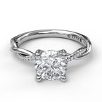 Fana Gold And Diamond Twist Engagement Ring