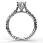 Fana Delicate Classic Engagement Ring with Delicate Side Detail