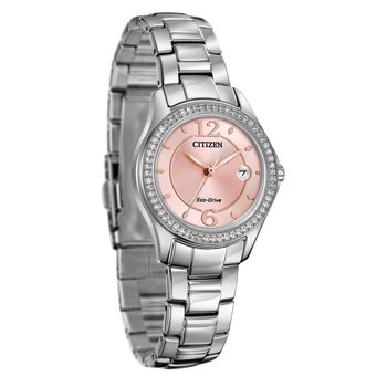 Eco-Drive Dress/Classic Crystal Ladies Watch Stainless Steel