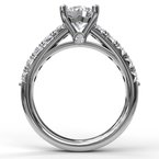 Fana Handset French Pave Diamond Engagement Ring