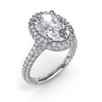 Fana Opulent Halo Diamond Engagement Ring