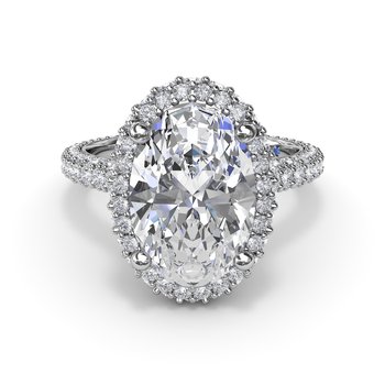 Opulent Halo Diamond Engagement Ring