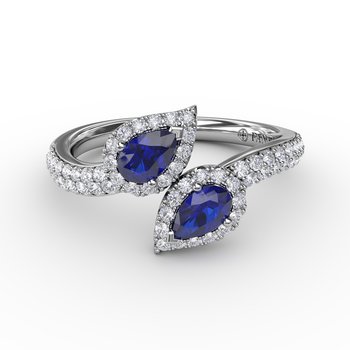 Double The Love Sapphire and Diamond Ring