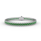 Fana Brilliant in Green Emerald and Diamond Bracelet