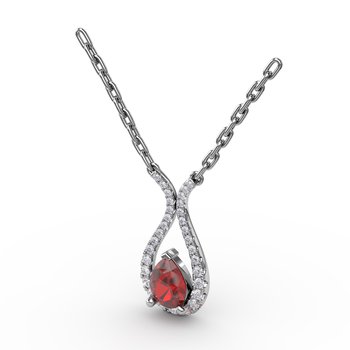 Feel The Love Ruby and Diamond Pendant