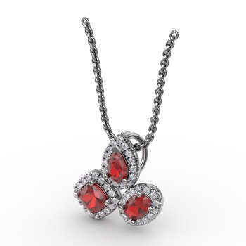 Never Dull Your Shine Ruby and Diamond Pendant