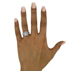 Fana Exquisite Unique Double Halo Engagement Ring
