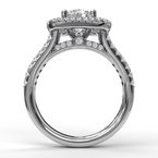 Fana Exquisite Unique Double Halo Engagement Ring