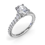 Fana Sophisticated Side Cluster Diamond Band Engagement Ring